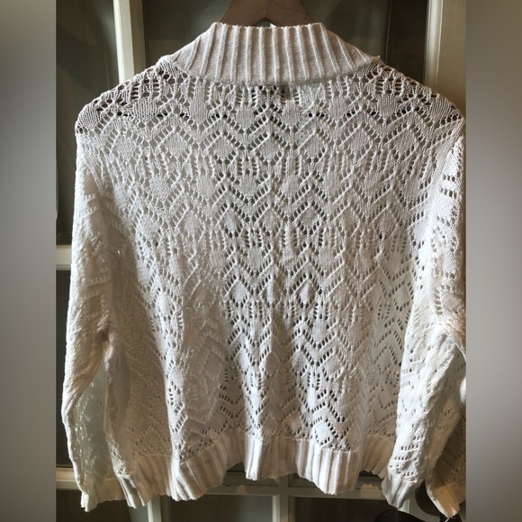 White Stag womens waist length white knit cardigan open front - Picture 2 of 5